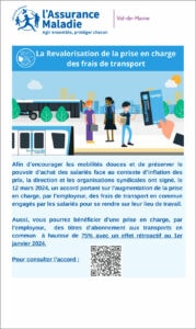Flyer relatif a la revalorisation des frais de transport